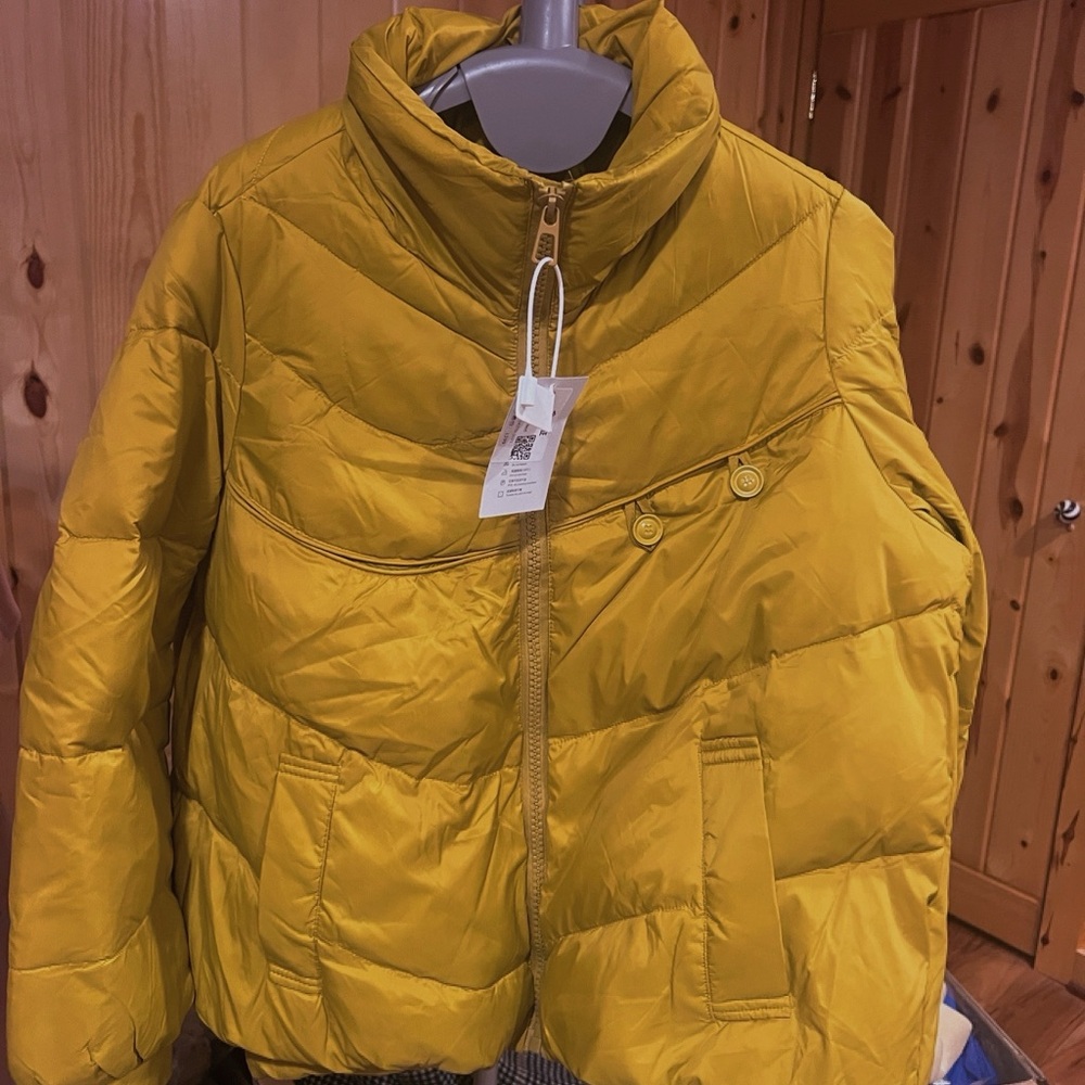 Mustard Yellow 90 Duck Down Puffer Jacket